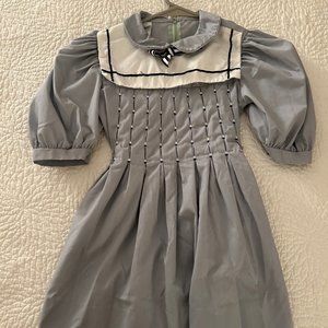 Polly Flinders vintage hand-smocked girls dress size 7